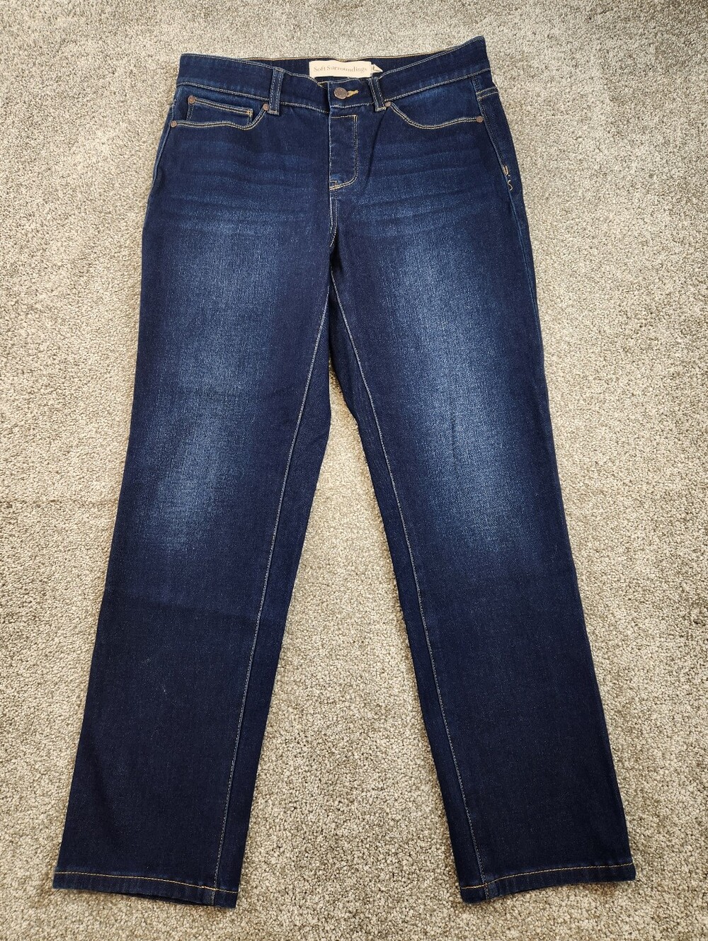 Soft Surroundings Jeans Size Petite Medium PM Blue Dark Wash